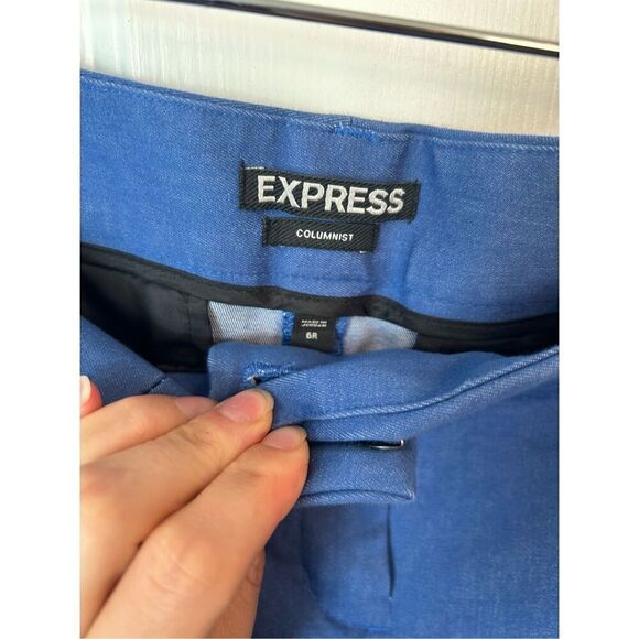 Express blue pants size 6R columnist dress pants work attire - Picture 2 of 5